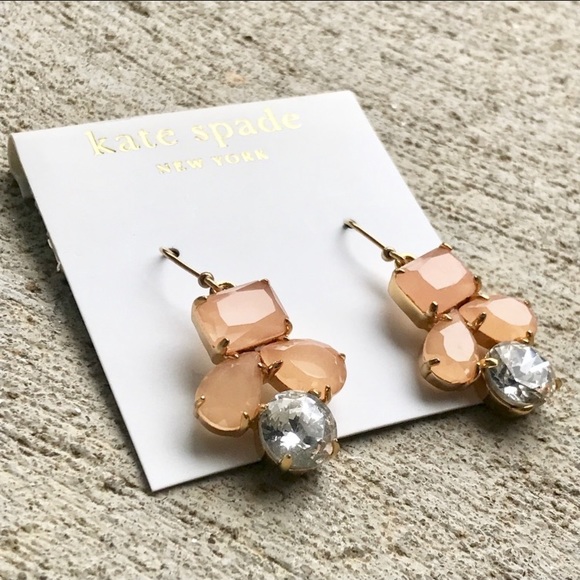 Kate Spade Pink Cluster Drop Earrings NWT